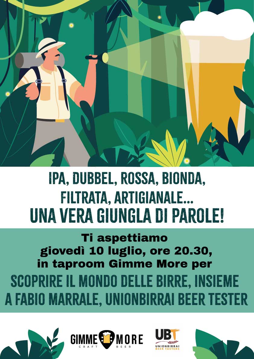 Locandina della serata: Birra: che giungla!