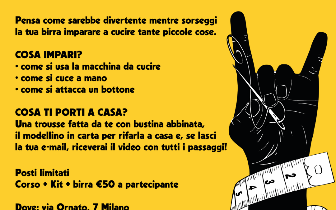 Bevi, Impara e Fuggi: il corso di cucito creativo con birra a Milano